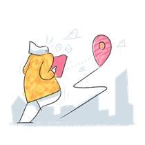 destination, direction, marker, pin, navigation