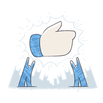 like, worship, hand gesture, social network, audience, approval