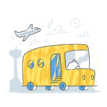 airport shuttle, transport, airport, bus