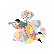 balloon, travel, fly, overview, view, find, spyglass