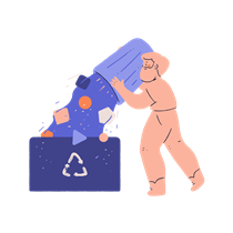 man, male, person, trash, rubbish, bin, can, garbage, recycle