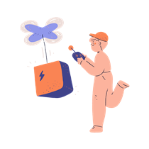 man, male, person, drone, express, package, box, controller