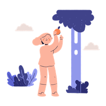 woman, female, person, tree, fruit ecology, organic