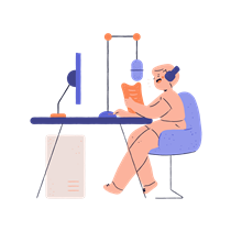 man, male, person, radio, podcast, record, mic, microphone, audio, computer