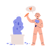 man, male, person, artist, sculptor, chisle, love, heart