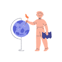 man, male, person, globe, global, international, flag, map