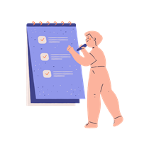 man, male, person, checklist, list, checkmark, notebook, tasks