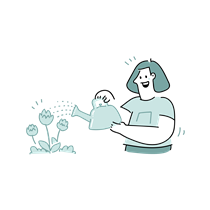 woman, gardening, garden, watering, plant, flower, floral