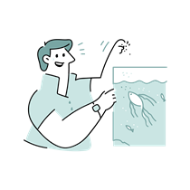 man, aquarium, fish, fishtank, animal, wildlife