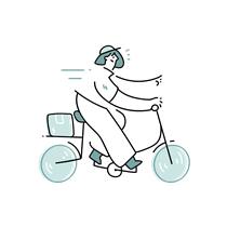 bike, logistic delivery, bicycle, girl, woman, shipping