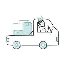 man, truck, logistic delivery, shipping, box, package