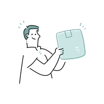 shipping, box, package, man, logistic delivery