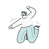 man, point, celebrate, celebration, dance, dancing, movement, happy