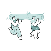 man, carry, log, wood, teamwork, outdoors