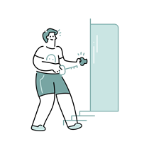 man, key, enter, home, entrance, unlock, door