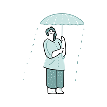 woman, umbrella, insurance, forecast, rain, protection