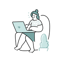 woman, work, laptop, computer, armchair, home