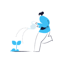 gardening, woman, watering, plant