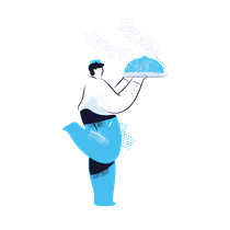 man, male, person, waiter, staff, restaurant, service, food, meal