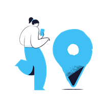 destination, marker, pin, woman