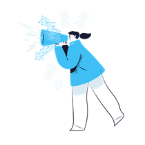 woman, female, person, announcement, newsletter, shout, protest, communication