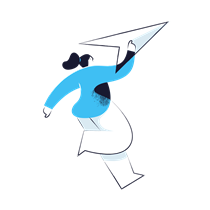 paper airplane, message, memo, woman