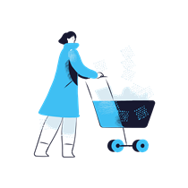 woman, female, person, shop, ecommerce, cart