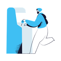 arcade, game, machine, man